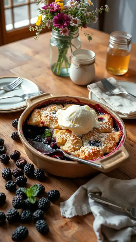 blackberry cobbler serving ideas