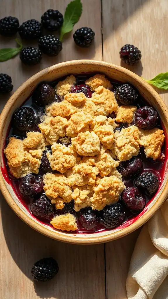 blackberry fruit dessert dish