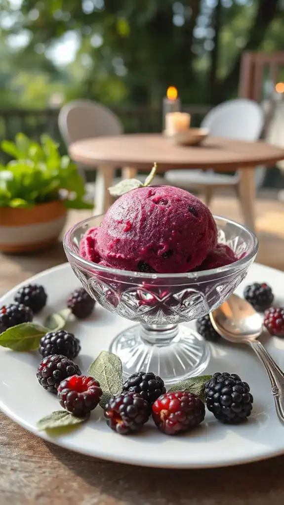 blackberry sage frozen dessert