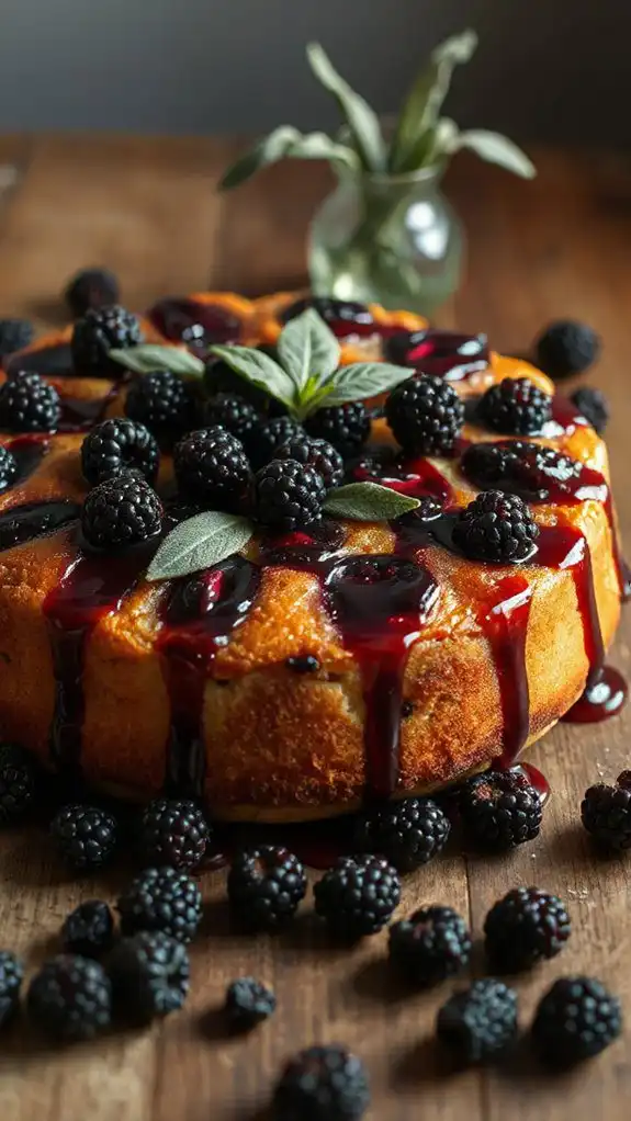 blackberry sage upside down cake