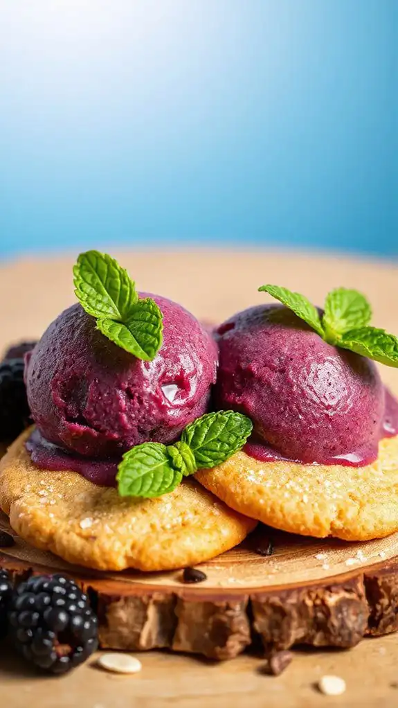 blackberry sorbet dessert delight