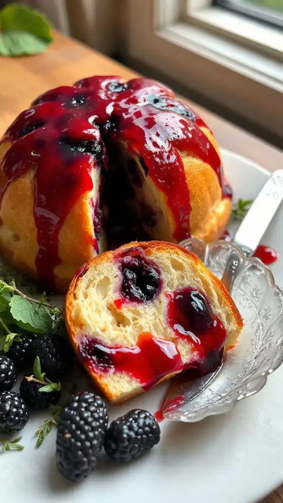 blackberry thyme summer pudding