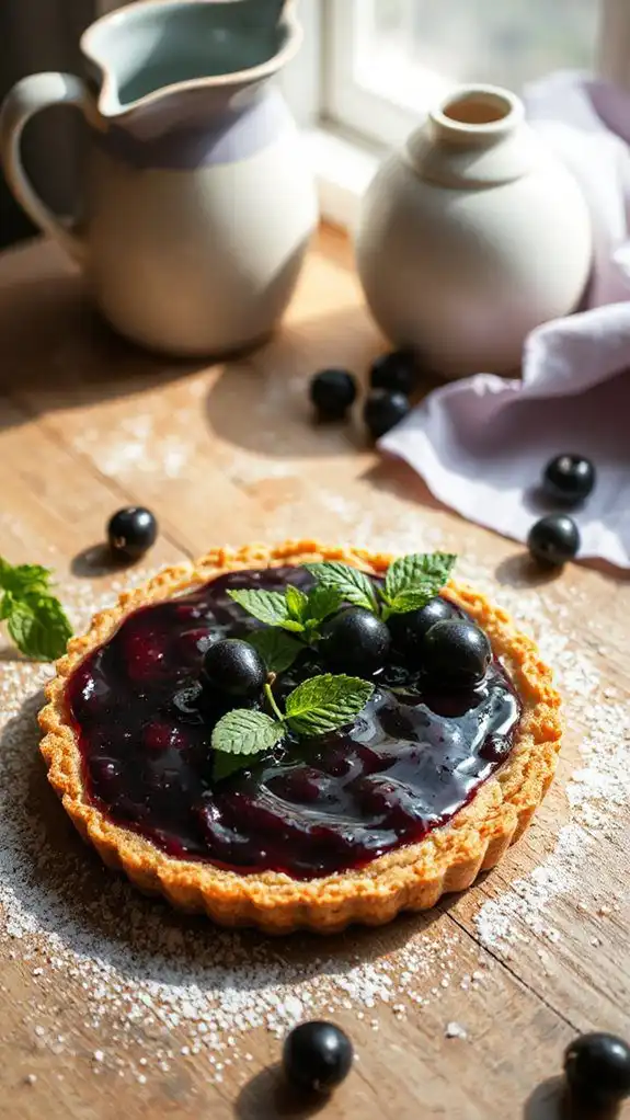 blackcurrant almond crust tart