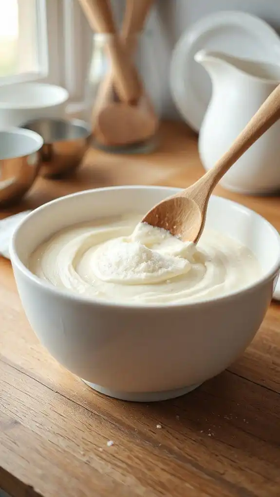 blend cream cheese sugar
