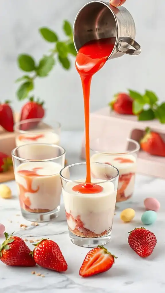 blend strawberries into puree blend strawberries into puree