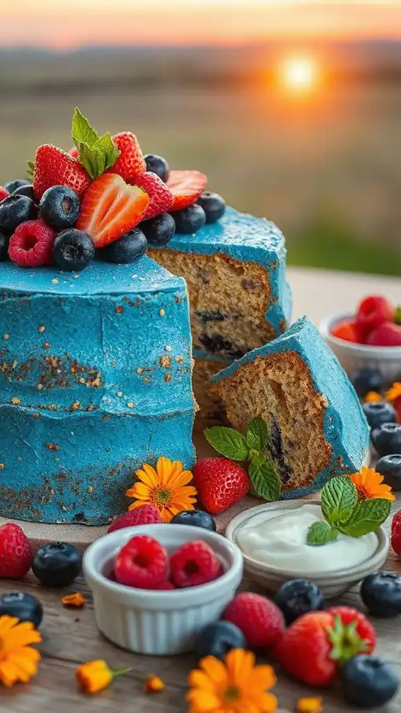 blue corn cake recipe