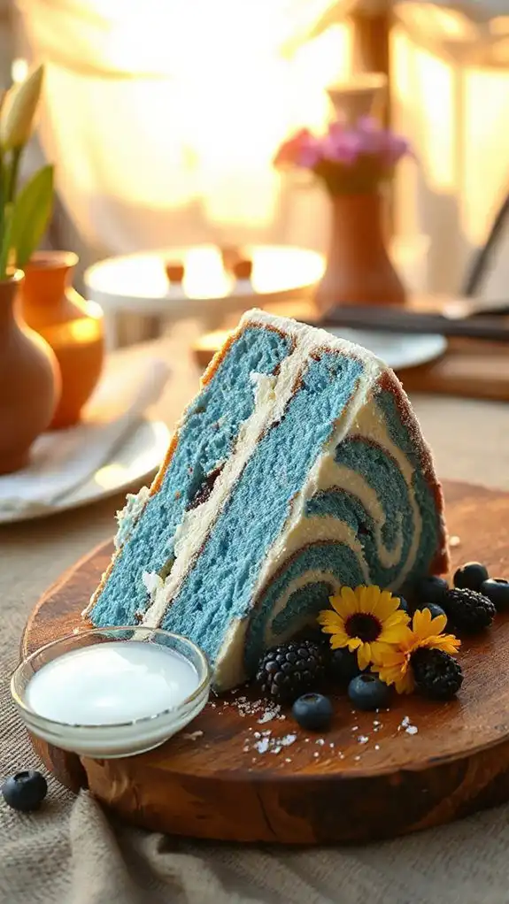 blue corn milk cake