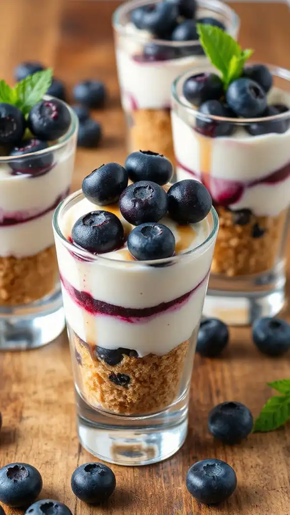blueberry cheesecake shooter delights