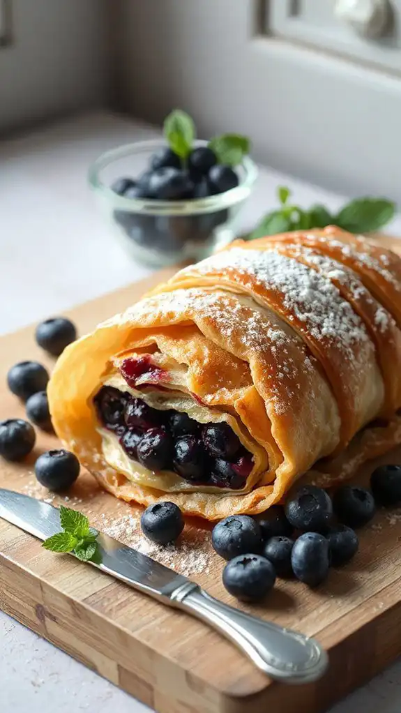 blueberry filo pastry delight