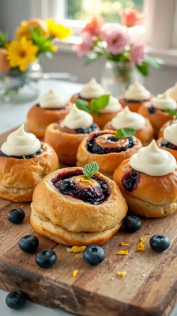 blueberry lemon cream cheese rolls