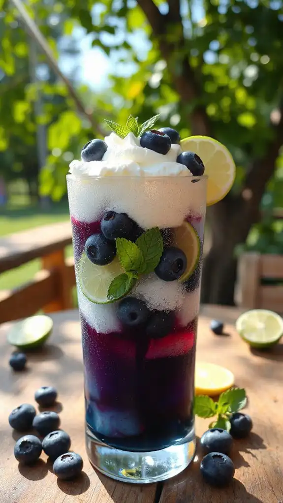 blueberry limeade summer float