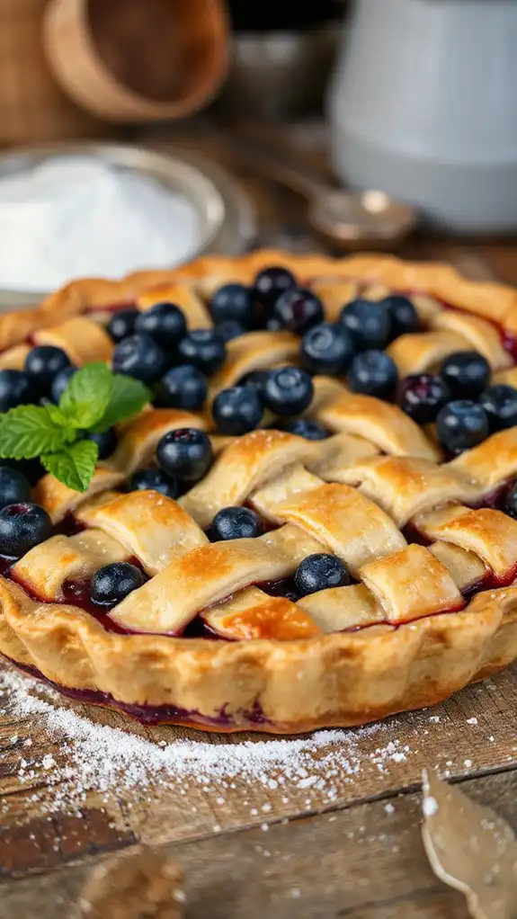 blueberry pie with lattice