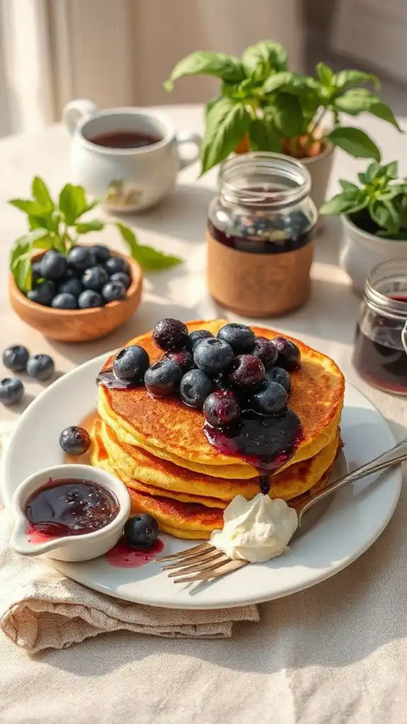 blueberry polenta pancakes recipe