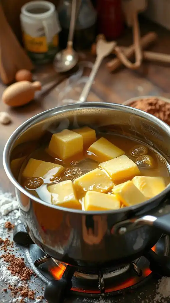 boil butter and water