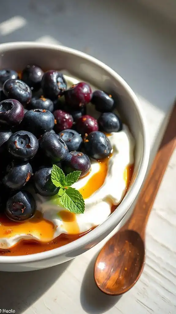 bourbon infused blueberry dessert