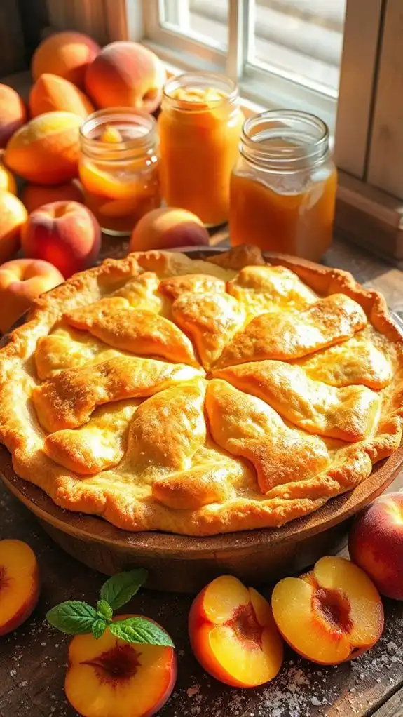 bourbon infused peach dessert delight