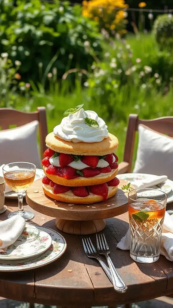 bourbon infused strawberry dessert delight