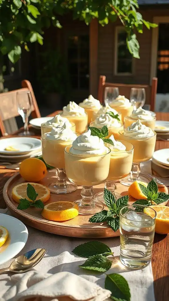 bourbon lemonade mousse delight