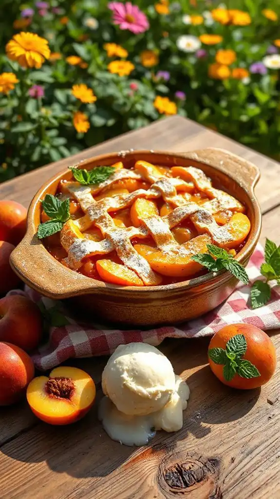 bourbon peach cobbler delight