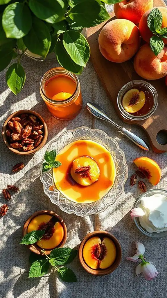 bourbon peach summer pudding