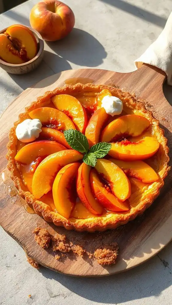 bourbon peach tart delight