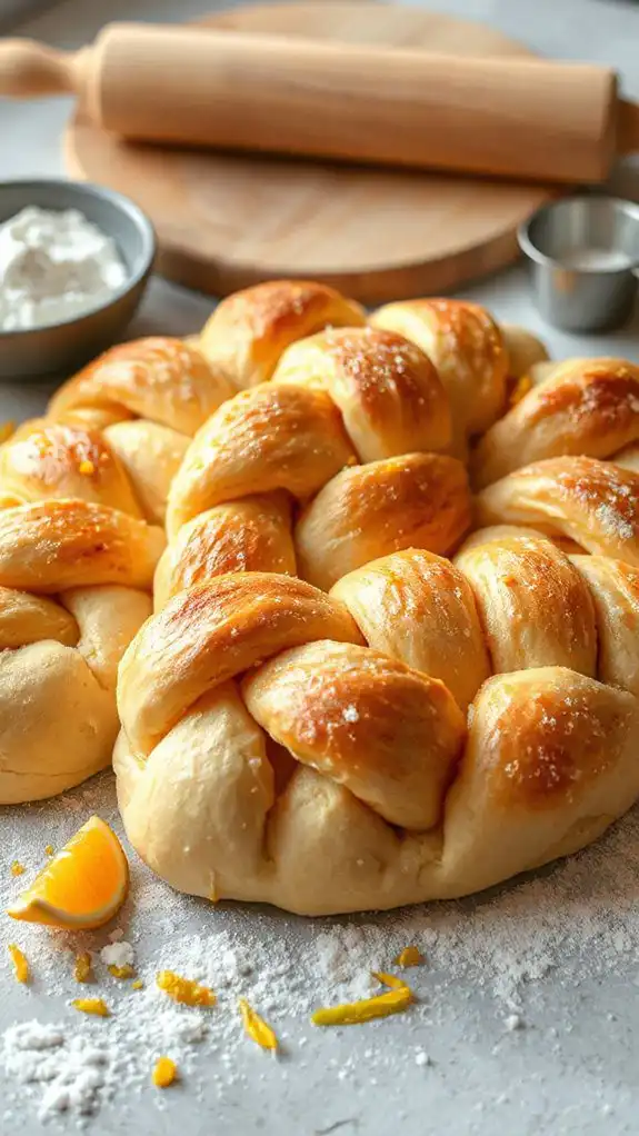 braid the dough carefully