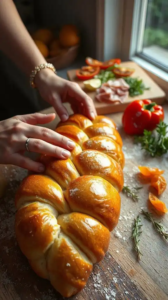 braid the dough carefully