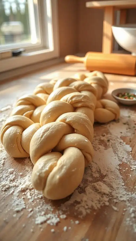 braid the shaped dough