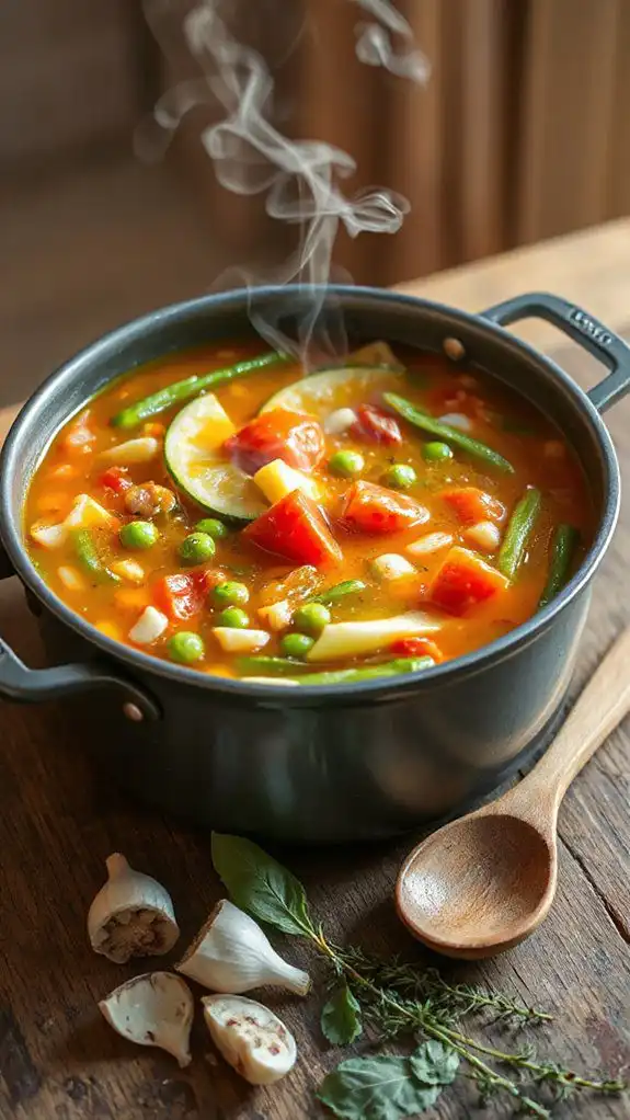 broth and seasonings added