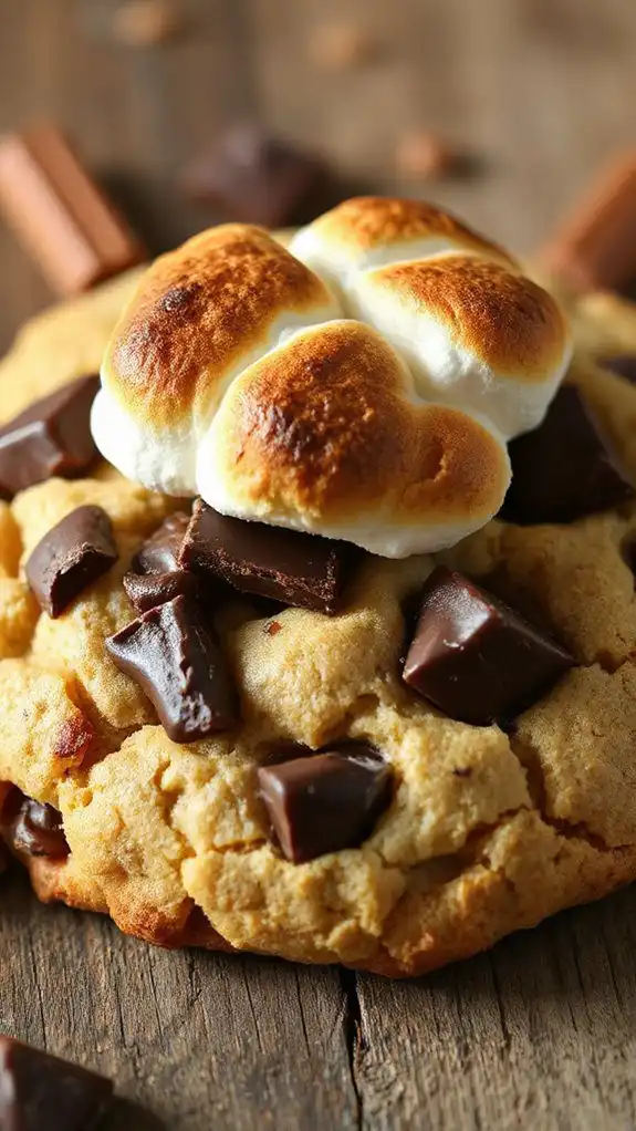 brown butter s mores cookie