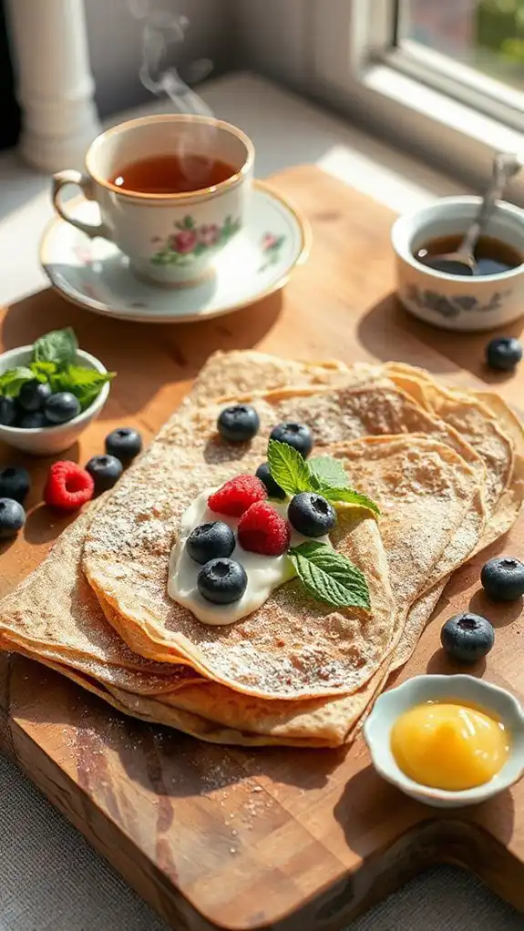 buckwheat lemon sugar crepes