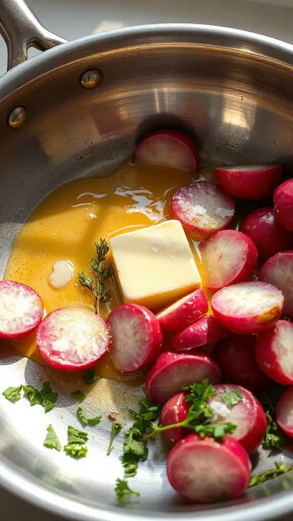 butter enhances radish flavor