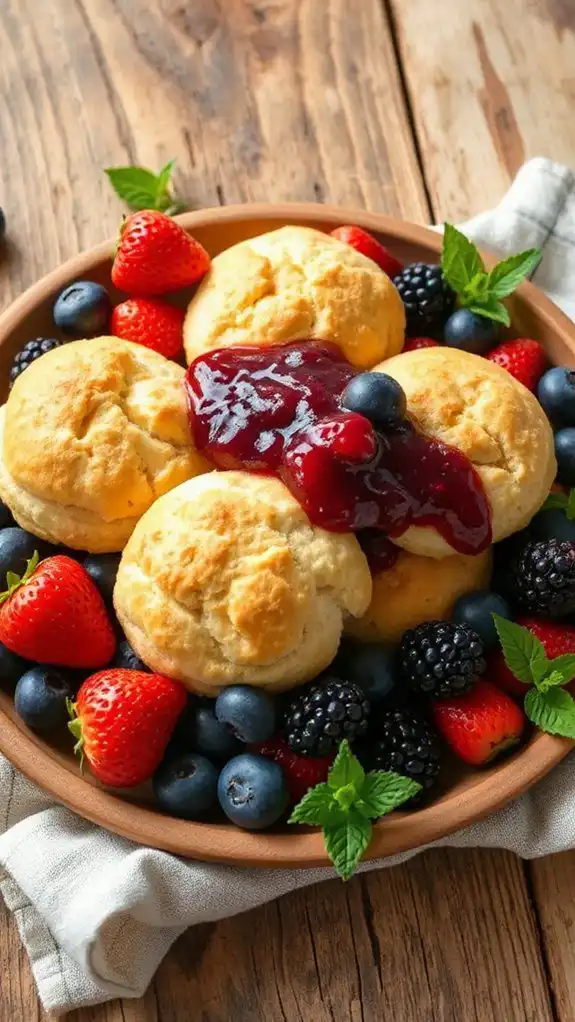 buttermilk biscuits with compote