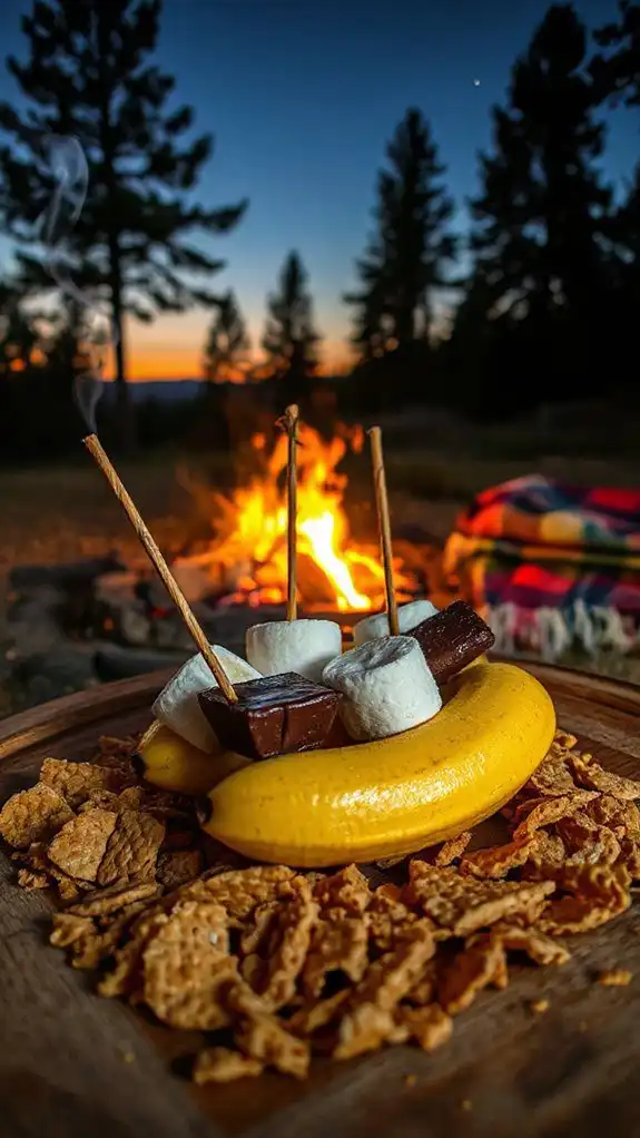 campfire banana boat s mores