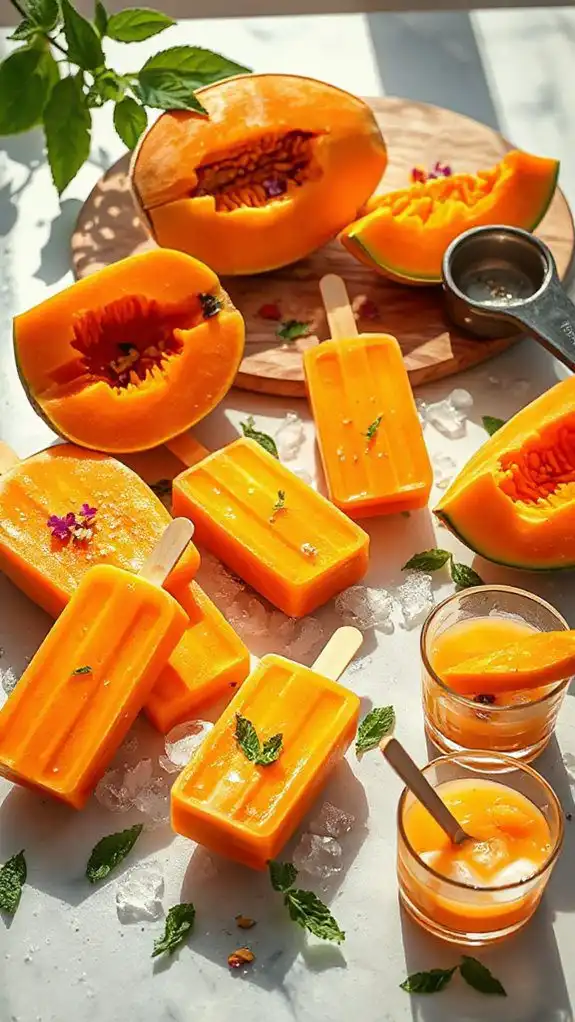 cantaloupe popsicles refreshing summer treat