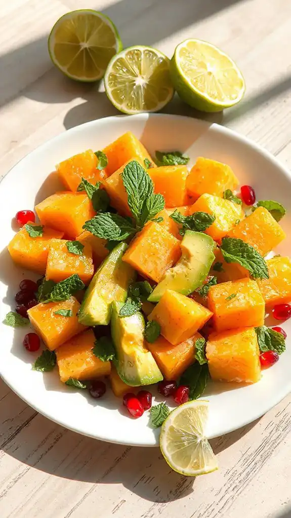 cantaloupe salad with lime