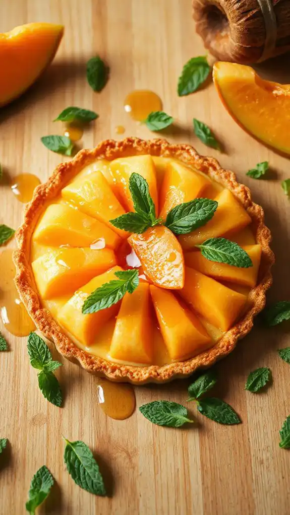 cantaloupe tart with honey