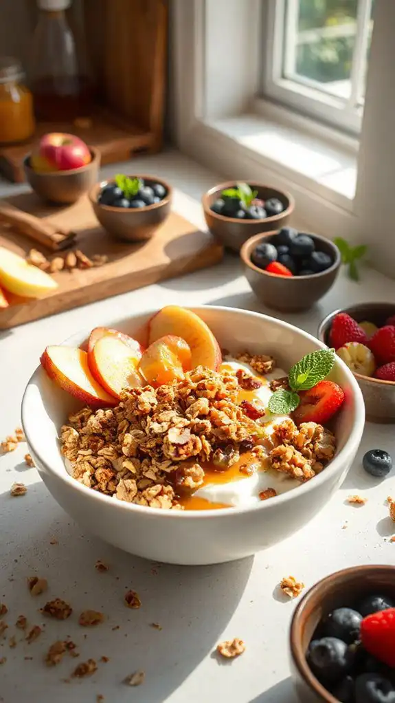 caramel apple granola delight