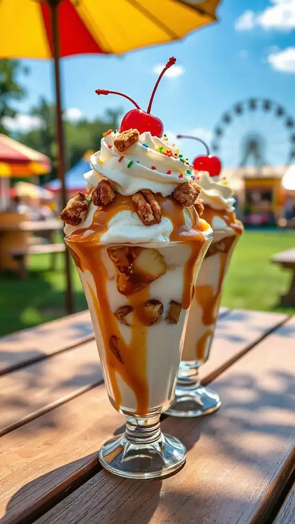 caramel apple ice cream sundae