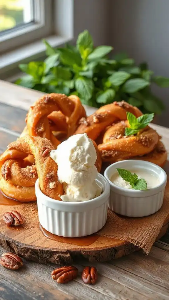 caramel pecan churros delight