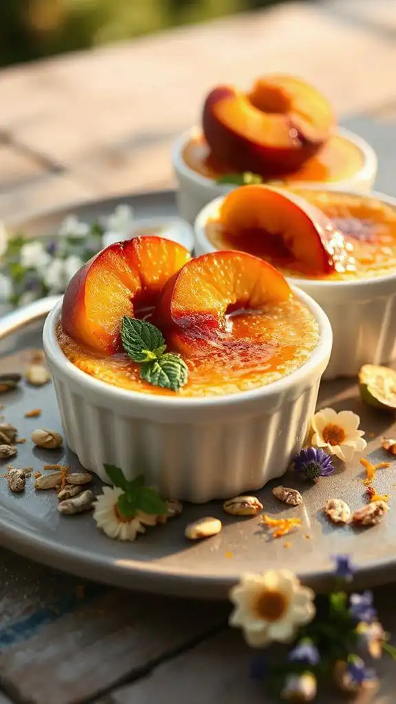 caramelized peach cr me br l e