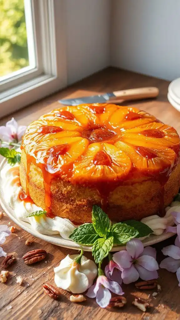 caramelized pineapple upside down cake