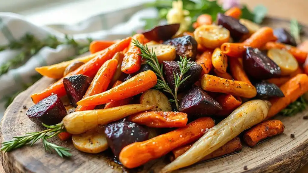 caramelized roasted root vegetables