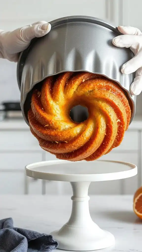 careful bundt inversion technique