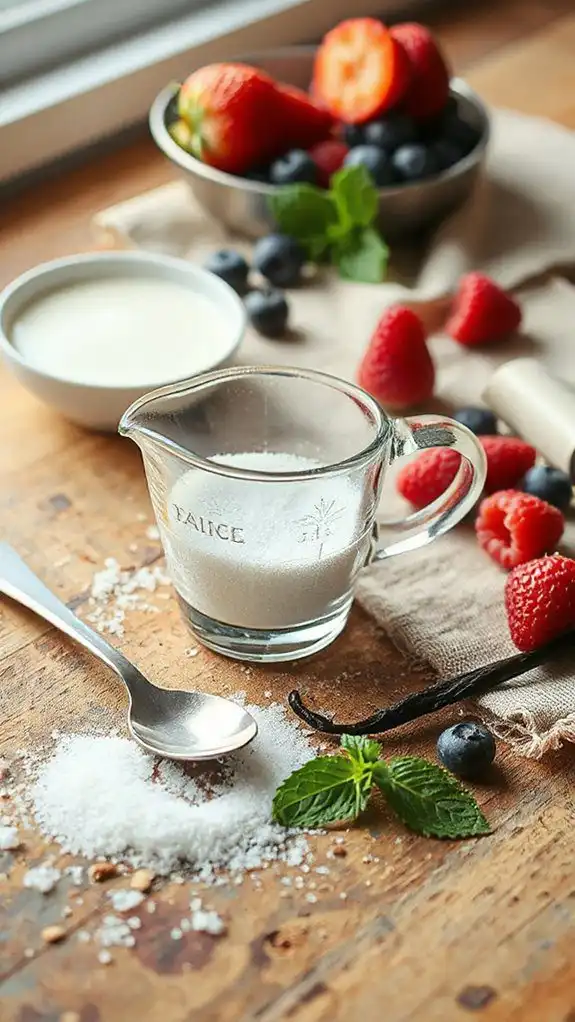 carefully measure sugar amount