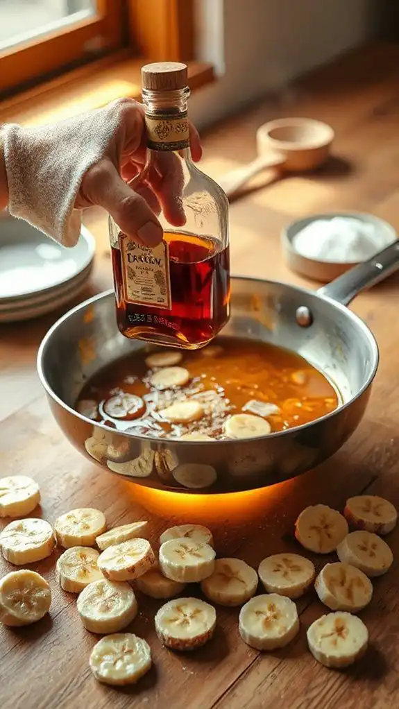 carefully pour dark rum carefully pour dark rum