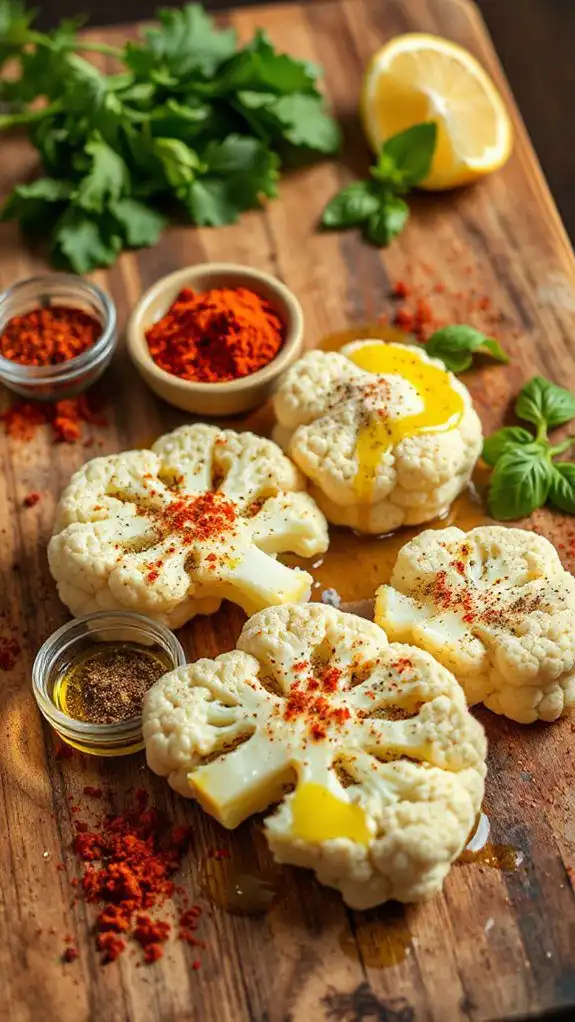 cauliflower seasoned with spices cauliflower seasoned with spices