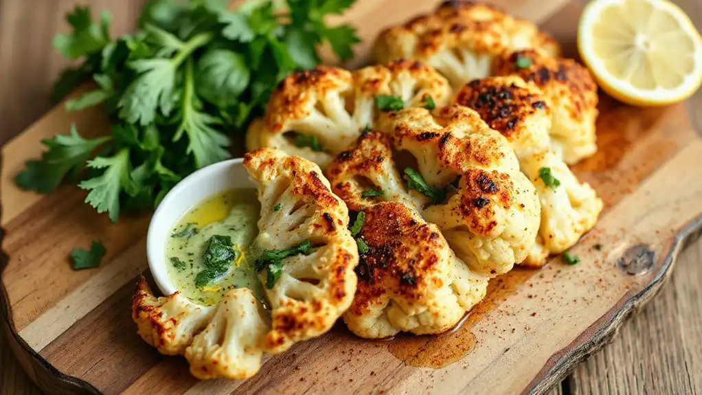 cauliflower steaks with herbs