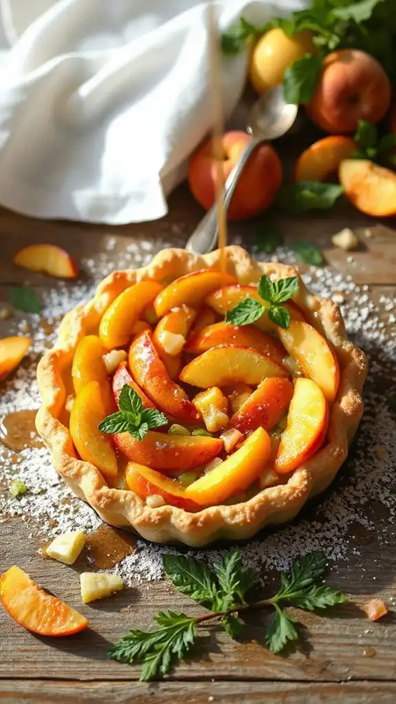 celery peach tart delight