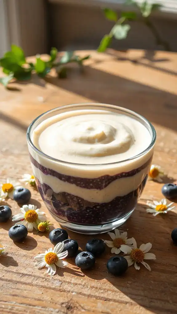 chamomile blueberry chia pudding chamomile blueberry chia pudding
